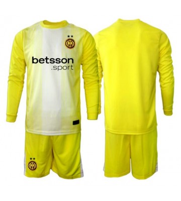 Inter Milan Målvakt Borta Kläder Barn 2025-26 Långärmad (+ Korta byxor)